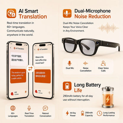 G3 - Wireless Bluetooth and  AI Smart   Glasses | نظارات G3 AI الذكية